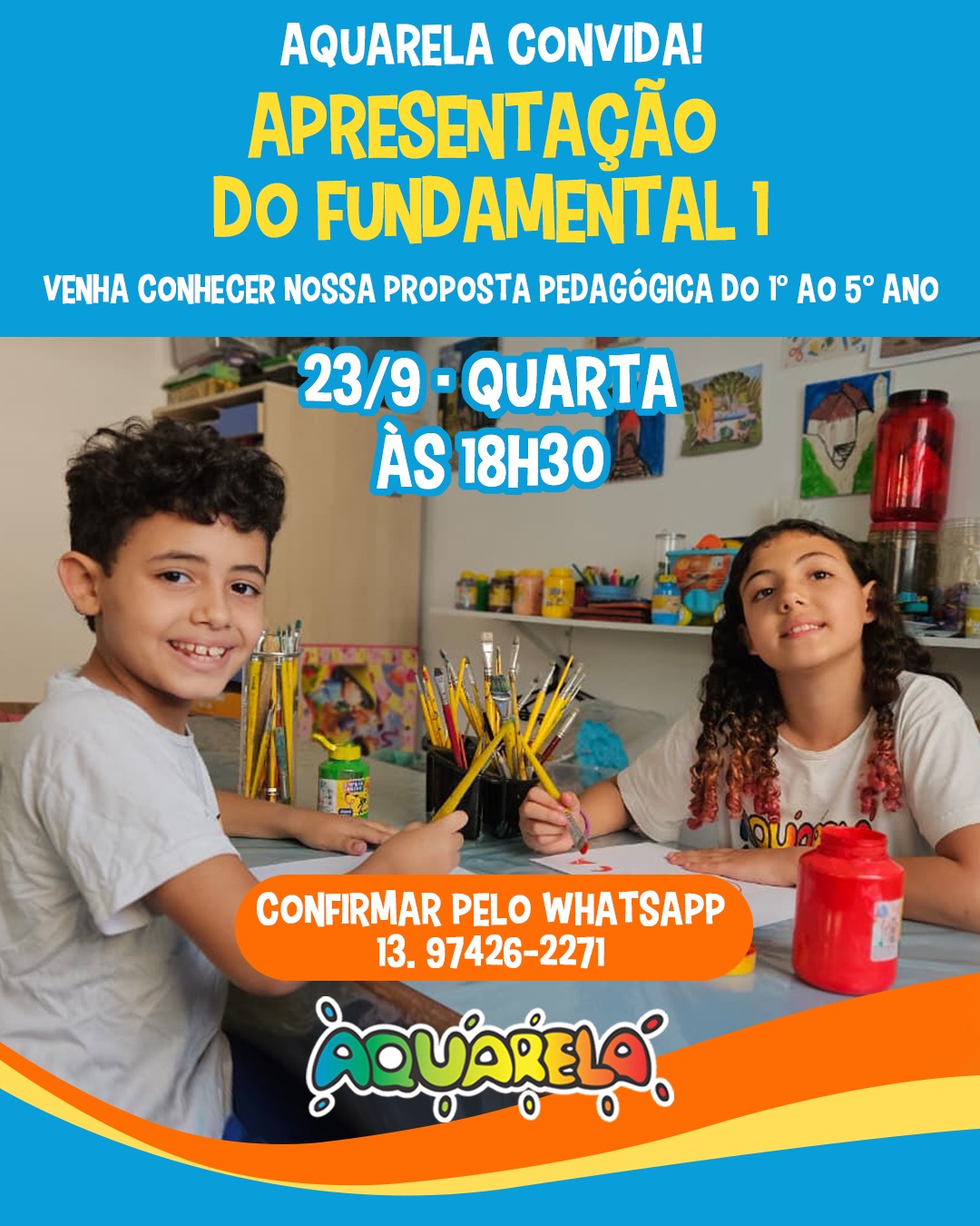 Aquarela convida para apresentação do Ensino Fundamental I